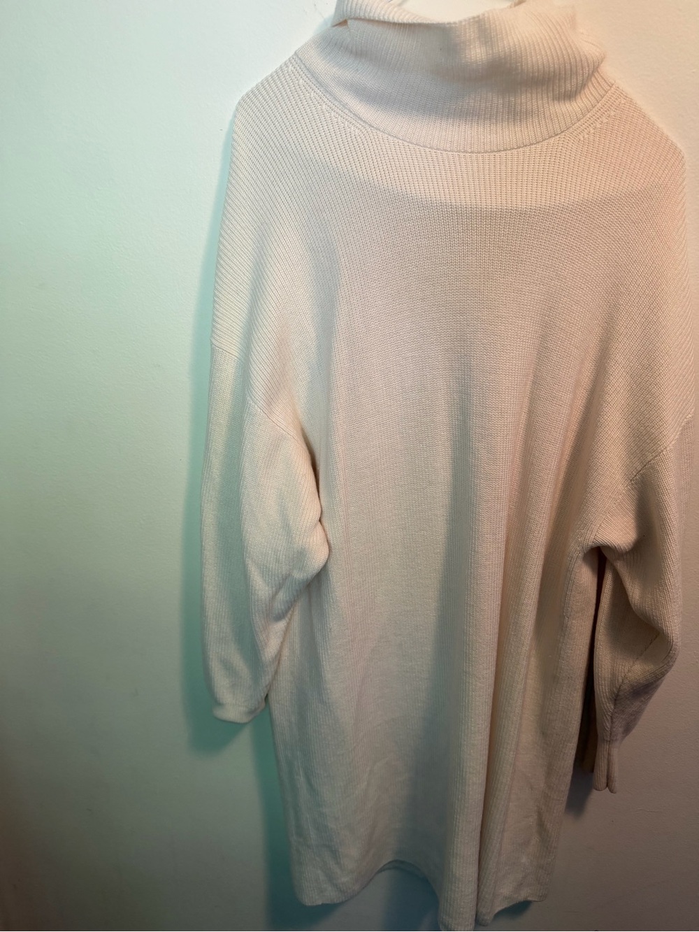 Aritzia Women’s Cream Turtleneck Sweater Dress